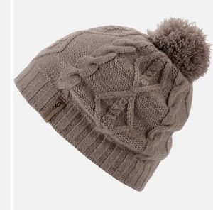 Outdoor Research Windstopper lodgeside beanie winter hat Pom Pom NEW walnut O/S